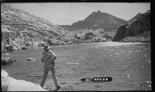 Big Creek, Miscellaneous - Bear Creek - Bill Dill and fish at lake on East Fork