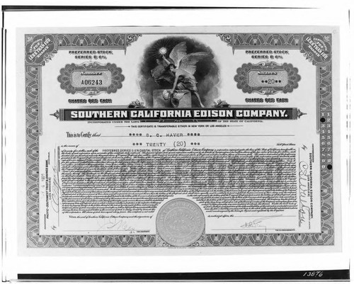 C1.1 - Charts miscellaneous - Copy of SCE Preferred Stock Certificate