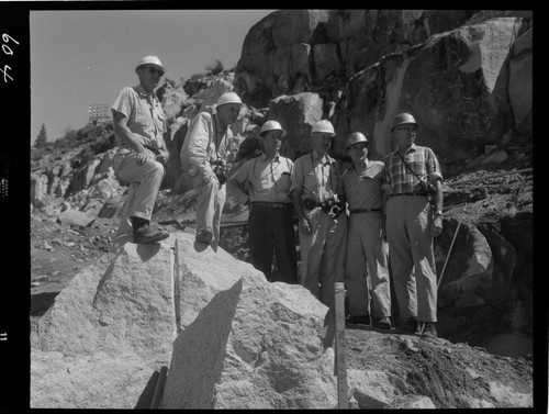 Big Creek - Mammoth Pool - Board of consultants inspecting cutoff trench