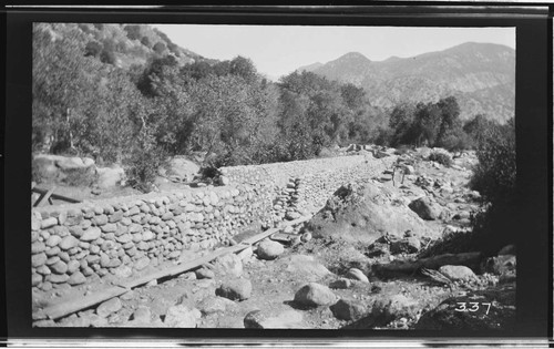 The conduit under construction at the hydro plant of the Tulare County Power Company