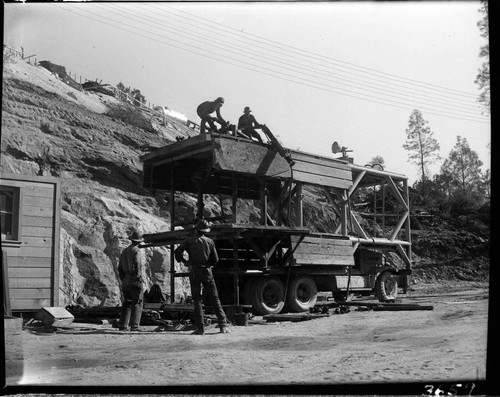 Big Creek 4 construction work: unknown framework on top of truck