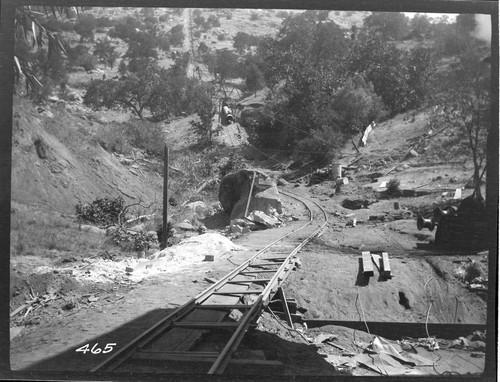 The tramway during the construction of Tule Plant