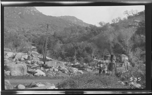 The quarry at construction Camp #3 at Kaweah #3 Hydro Plant