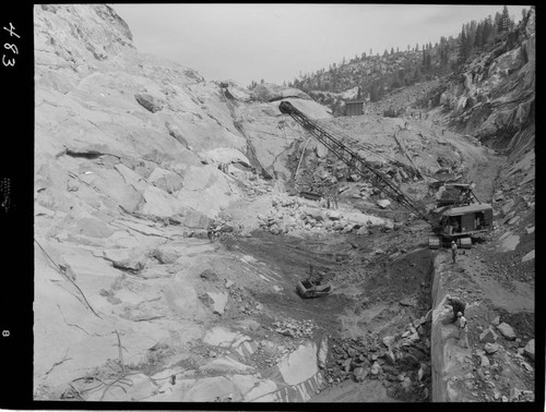 Big Creek - Mammoth Pool - Excavation of cutoff trench