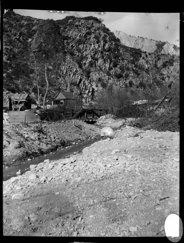 A distant view of the Truckie River Hydro Plant