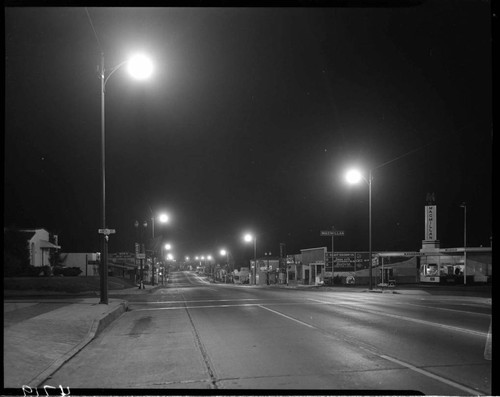 Street lighting on coast highway in Laguna Beach