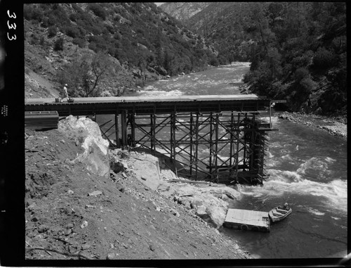 Big Creek - Mammoth Pool - Forming for deck of powerhouse bridge