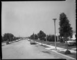 Street lighting in a newer residential community