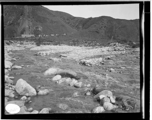 A distant view of Mill Creek #2 & #3 Hydro Plant from downstream