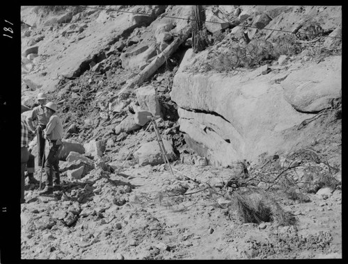 Big Creek - Mammoth Pool - Tunnel portal showing rock to be removed