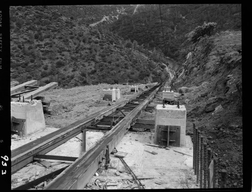 Big Creek - Mammoth Pool - View of penstock skidway