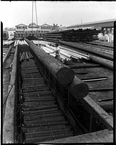 Moving poles at the pole yard