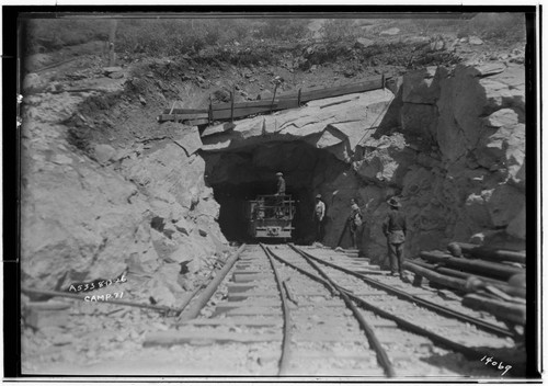 Shaver Lake Dam during construction