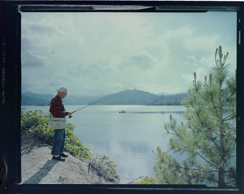 Ken Parkhurst fishing at Huntington Lake