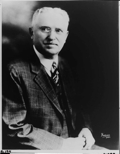 Albert G. Wishon. in later years as President of the San Joaquin Light and Power Corporation