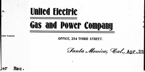United Electric Gas and Power Company