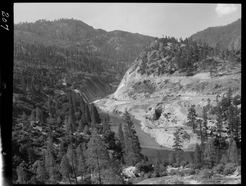 Big Creek - Mammoth Pool - General view of damsite from Daulton Creek Road