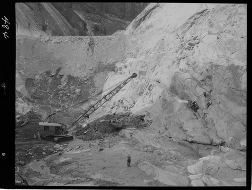 Big Creek - Mammoth Pool - Excavation of cutoff trench