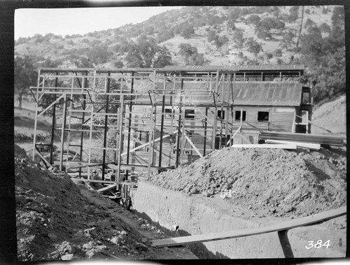 The power house of Tule Plant while under construction