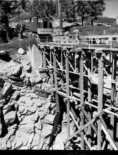 Big Creek, Huntington Lake Dams - Upstream Protection Framing near west abutment