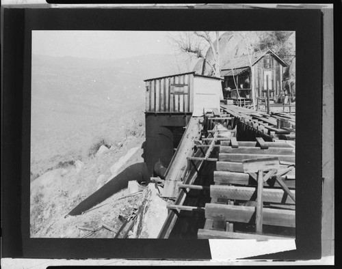 The forebay and part of a flume at Kaweah #1 Hydro Plant