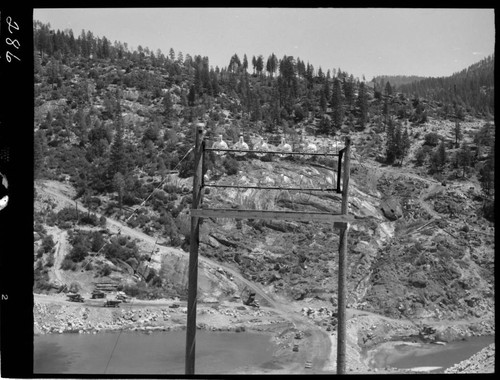 Big Creek - Mammoth Pool - Light tower on west abutment