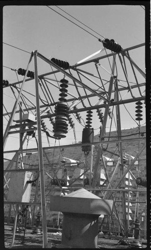 Take-away circuits on roof of Kern River No. 3 Powerhouse