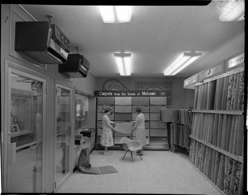 Air-conditioning units in a carpet store