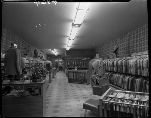 Men's clothing store interior