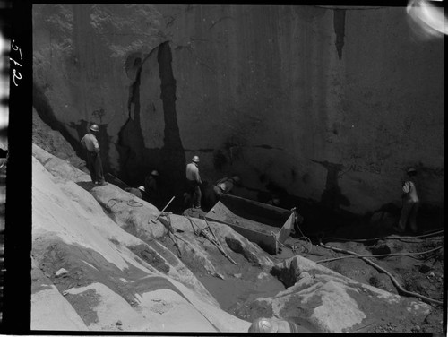 Big Creek - Mammoth Pool - General view of cutoff excavation