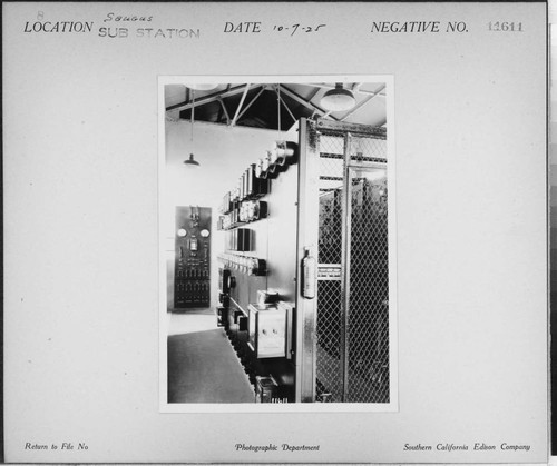 Saugus Substation - Interior