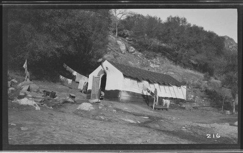 The bunkhouse at Camp #3 at Kaweah #3 Hydro Plant