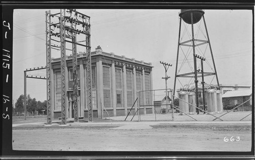 The exterior of Exeter Substation — Calisphere