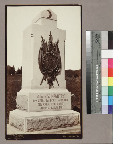 Monument honoring the 41st New York Infantry, 1st Brigade, 1st Division, 11th Corps