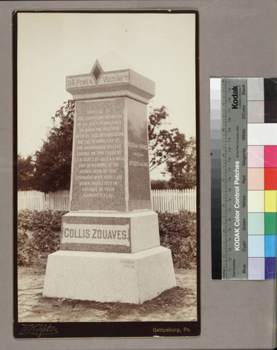 Monument honoring the 114th Pennsylvania Infantry