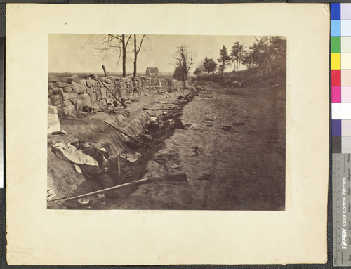 Behind stone wall, Marye's Heights, Fredericksburg, May 4, 1863