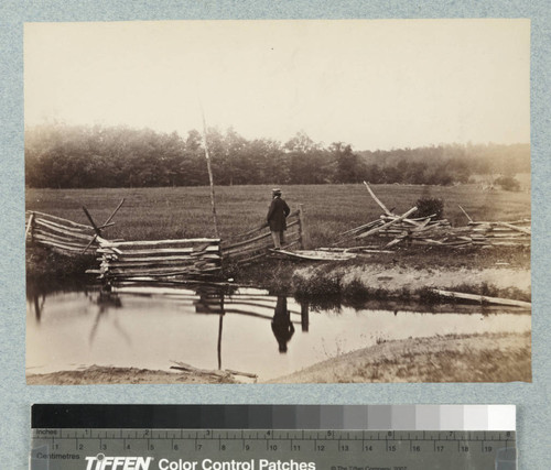 Photographer Mathew B. Brady at the Wheatfield in Which General Reynolds Was Shot, Gettysburg