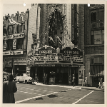 Fox Oakland Theater on Telegraph Avenue in Oakland, California showing banners