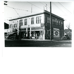 Storefronts on the south east corner of 23rd Avenue and Foothill Boulevard in the San Antonio district of Oakland, California