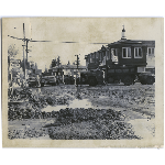 Street work following a water main break on Mountain Boulevard at LaSalle Avenue looking east in the Montclair district of Oakland, California