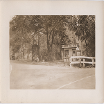 College Pines Tract Office in undeveloped woods on Broadway Terrace east of Harbord Drive in the Broadway Terrace district of Oakland, California