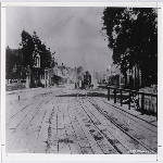 Steam train on the Telegraph Avenue route, from north Oakland to the University of California in Berkeley