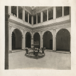 Interior courtyard of the YWCA building in Oakland, California