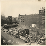 Early construction of the Athens Athletic Club at 12th and Clay Streets in Oakland, California