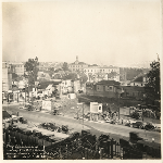 Site cleared for the construction of the Elks Club Building on Broadway between 20th and 21st Street in Oakland, California