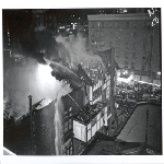 Fire gutting the Ebell Club at 1440 Harrison Street in Oakland, California