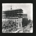 Hotel Oakland under construction taken from 13th and Harrison Streets in Oakland, California