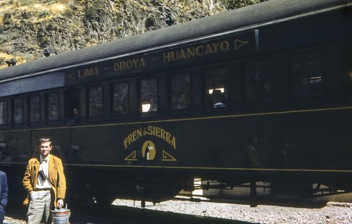 Bill Black in front of train