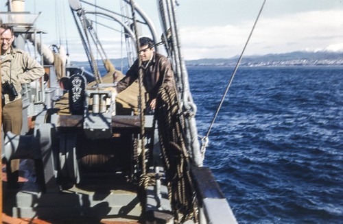 Oceanographers on board a Scripps Institution of Oceanography research vessel 2 of 2