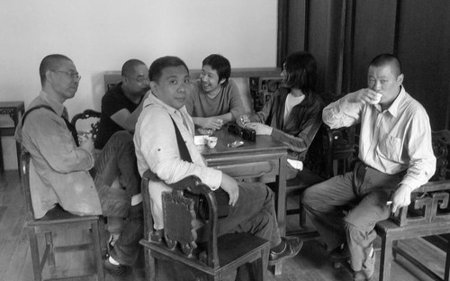 Chinese poets having tea